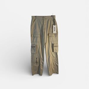 Sixty-Six Los Angeles Beige Multi Pocket Beige Cargo Wide Leg Pants Size 5 NWT